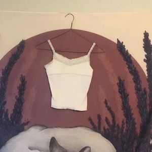 White cropped tank
